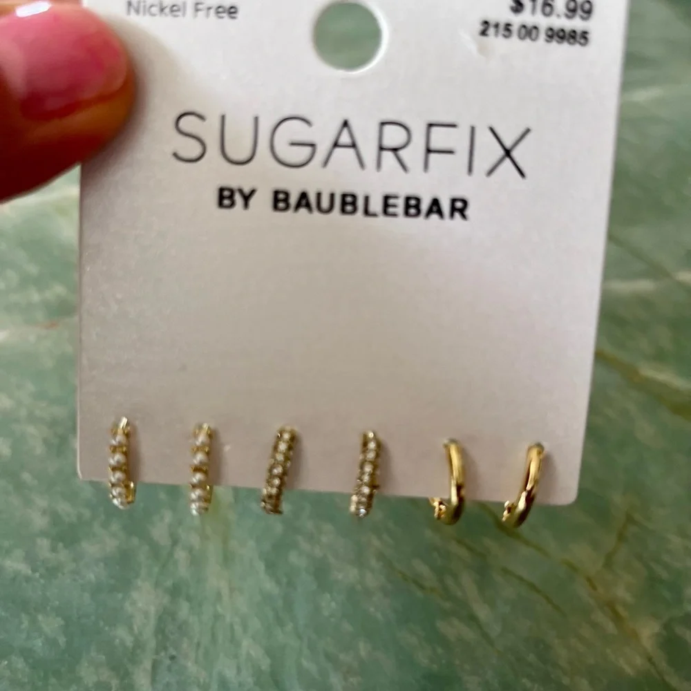 BaubleBar Sugarfix Earrings Set NWT - Picture 3 of 4